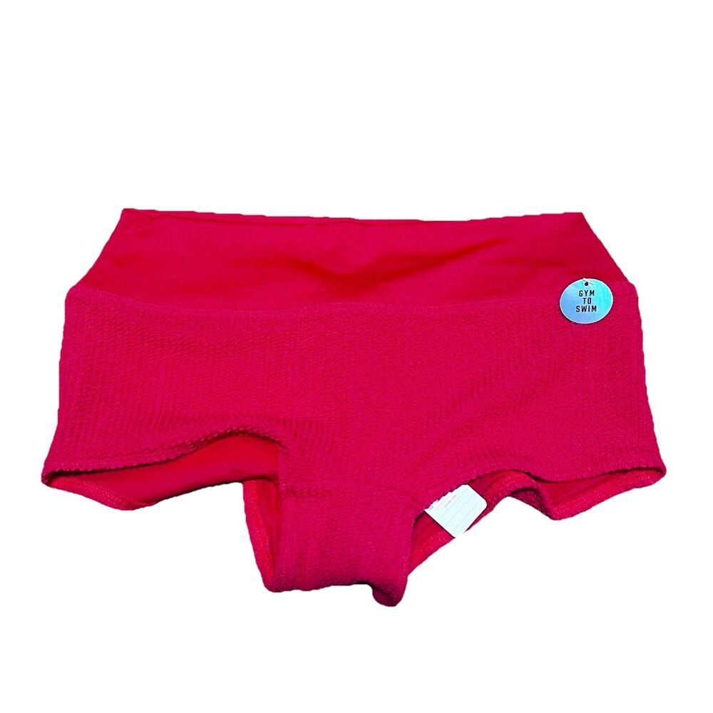 Victoria's Secret PINK Gym to Swim Shorts Women’s Size S Red Shortie Activewear